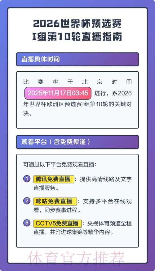 2026世界杯直播今日观看指南免费观看